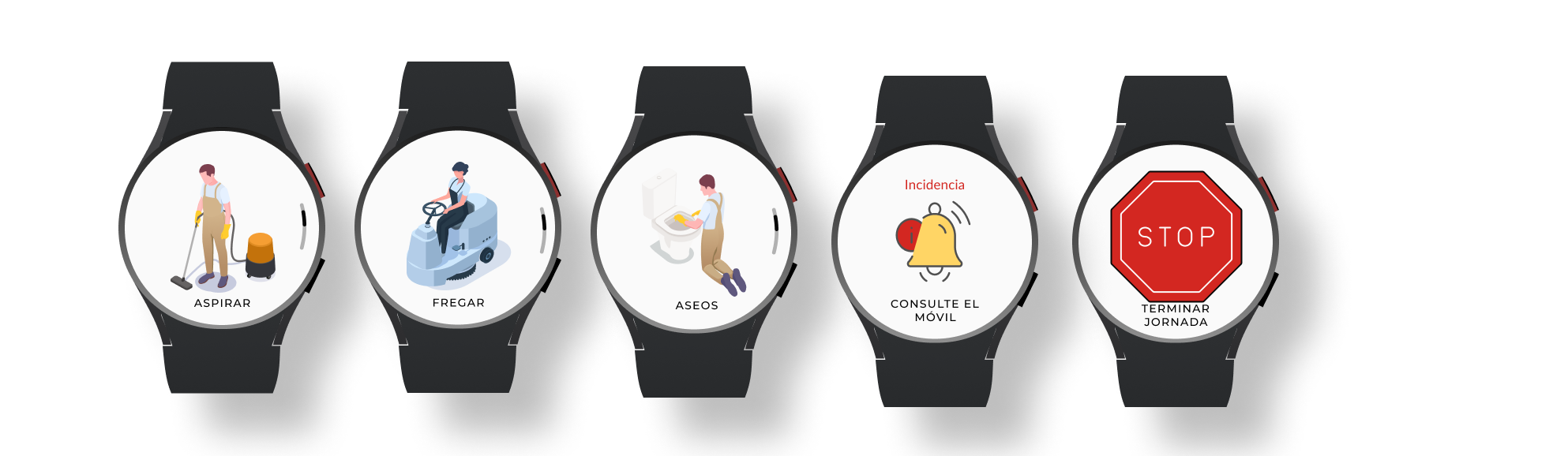 Hygea Samsung watch task flow screens