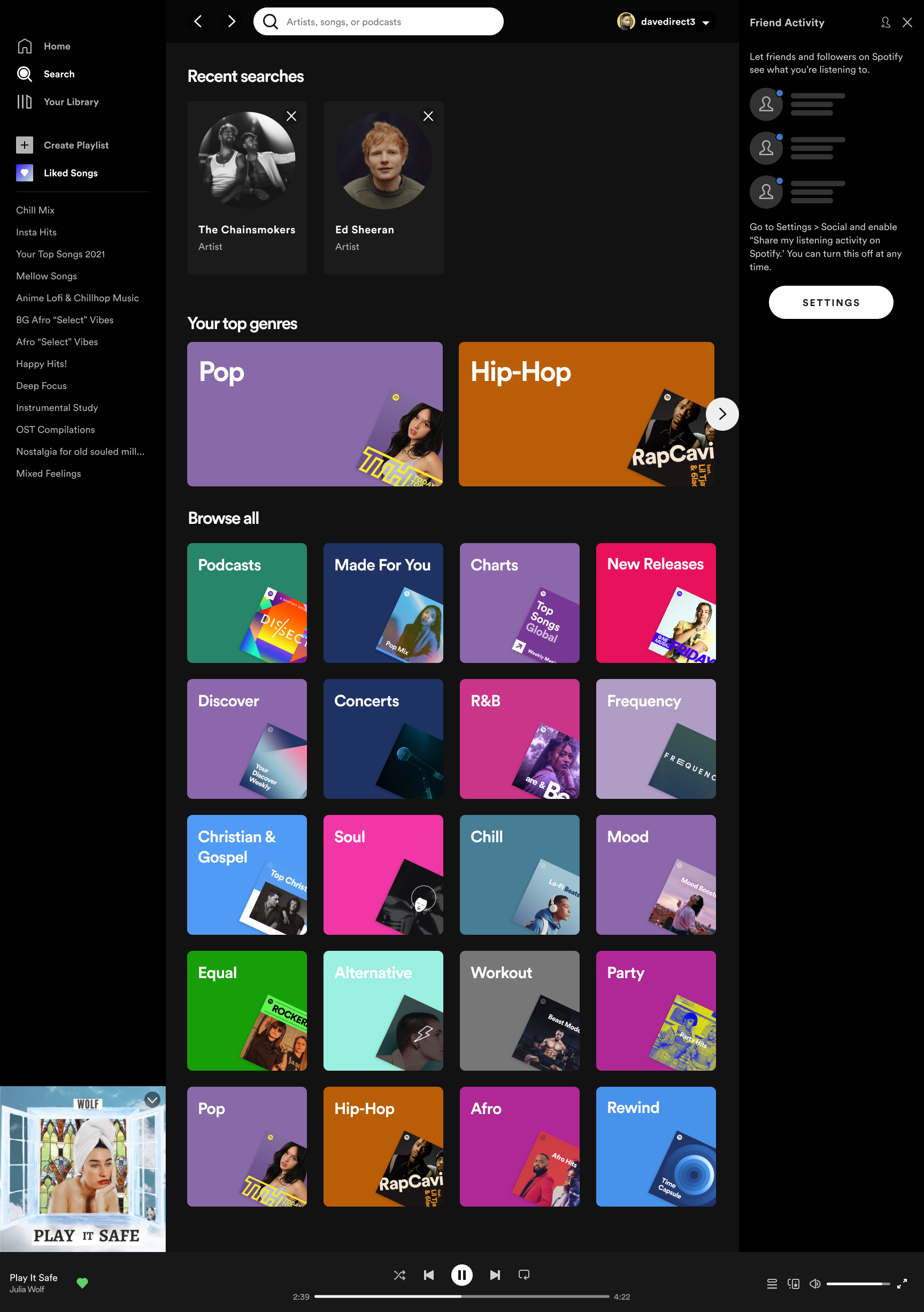Standard Spotify UI